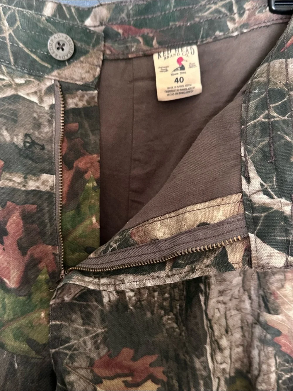 RedHead Men's Camo lined Pants 2017 RHF 17-3587 camouflage 40x30